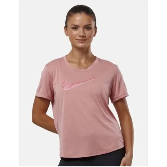 Nike - Women's Dri-Fit Swoosh - Running shirt size M, Rose - Picture 1 of 4